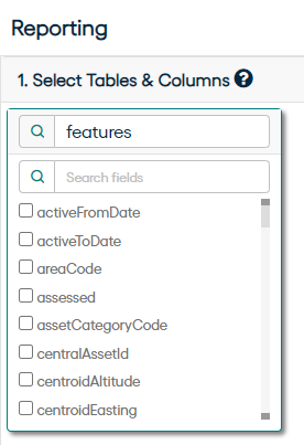 Secondary entities in Reporting interface.